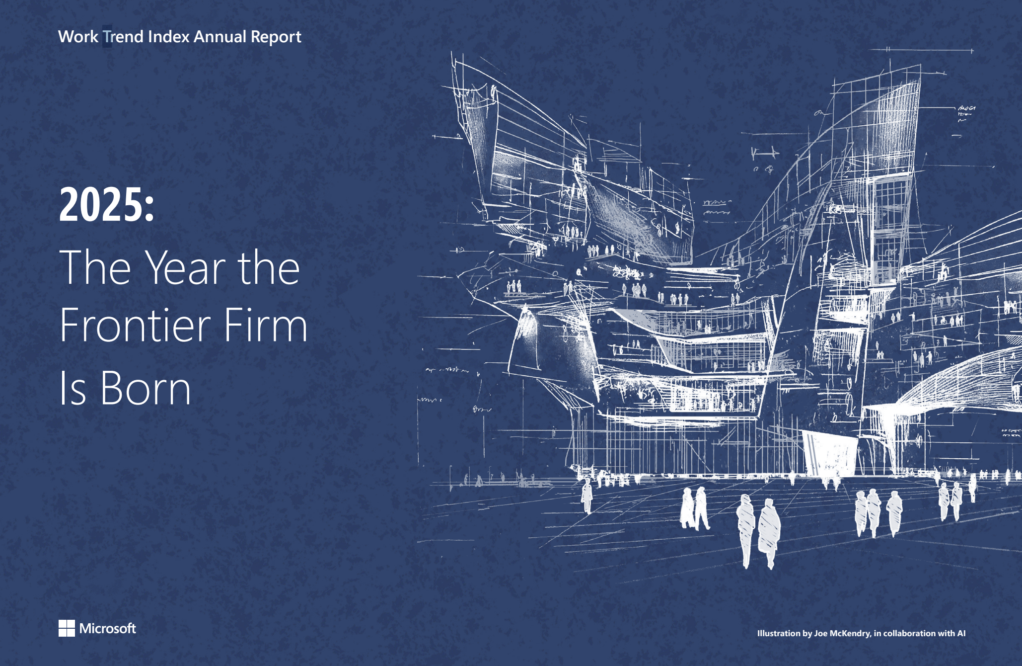 Screenshot from Microsoft’s “World Trend Index Annual Report” promises that 2025 is the year of the Frontier Firm