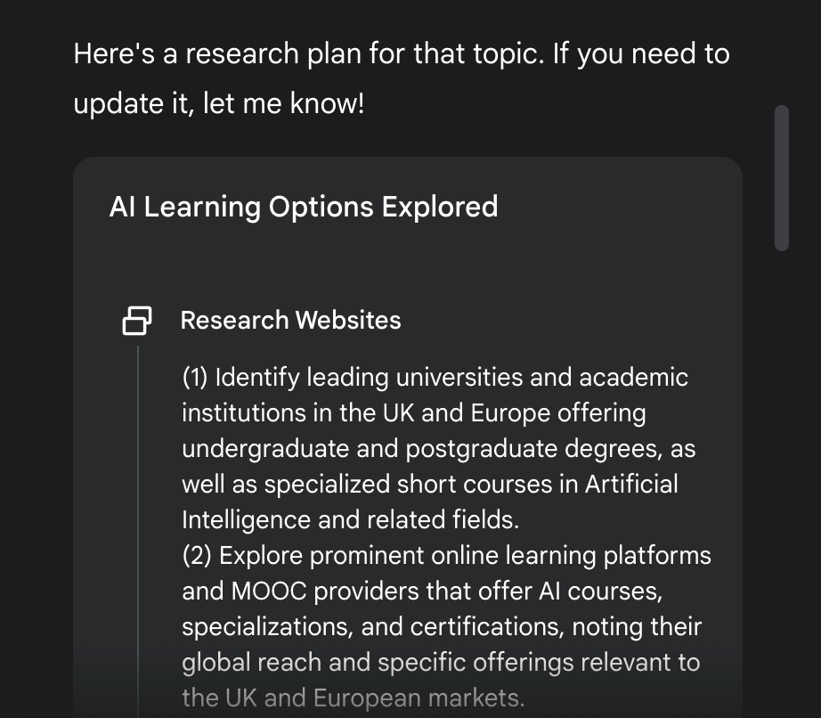 Gemini Research Plan